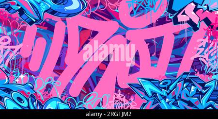Urban Style Hiphop Graffiti Street Art Vector Illustration Background Template Stock Vector