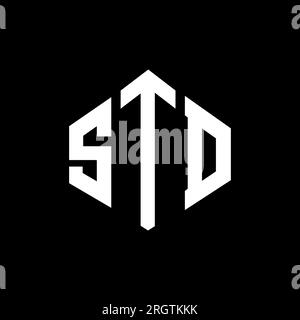 STD letter logo design with polygon shape. STD polygon and cube shape ...