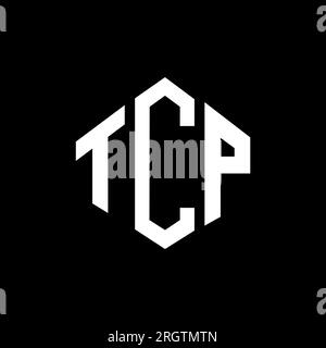 TCP letter logo design with polygon shape. TCP polygon and cube shape ...