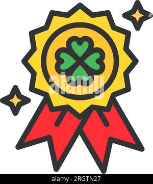 Medal Icon image. Suitable for mobile application. Stock Vector