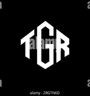 TGR letter logo design with polygon shape. TGR polygon and cube shape ...