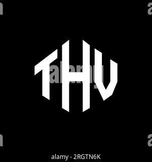 THV letter logo design for technology company. THV logo design black ...