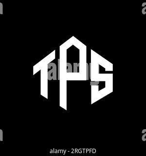TPS letter logo design with polygon shape. TPS polygon and cube shape logo design. TPS hexagon vector logo template white and black colors. TPS monogr Stock Vector