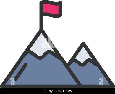 Mission Icon image. Suitable for mobile application. Stock Vector