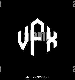 VFX letter logo design with polygon shape. VFX polygon and cube shape ...