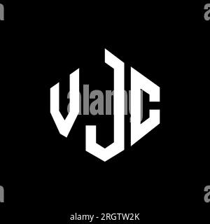 VJC letter logo design with polygon shape. VJC polygon and cube shape ...