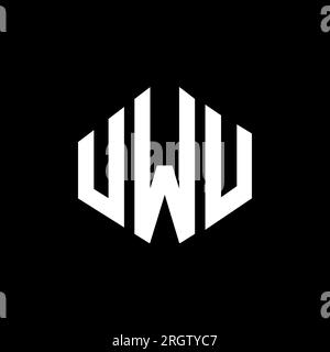 UWU letter logo design with polygon shape. UWU polygon and cube shape ...