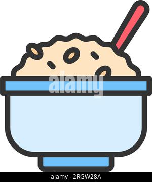 Oats Icon image. Suitable for mobile application. Stock Vector