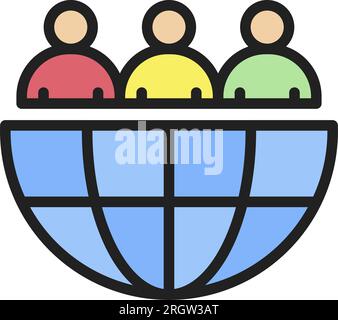 Outsource Icon Image. Stock Vector