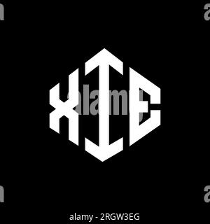 XIE letter logo design with polygon shape. XIE polygon and cube shape ...