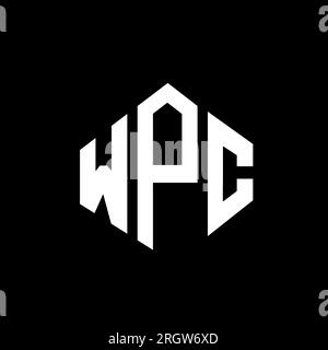 WPC letter logo design with polygon shape. WPC polygon and cube shape ...