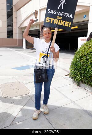 Burbank, California, USA. 11th Aug, 2023. Courtney Ford. SAG AFTRA-WGA