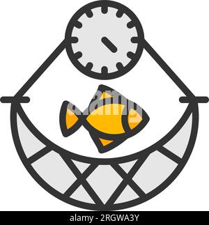 Overfishing Icon image. Suitable for mobile application. Stock Vector