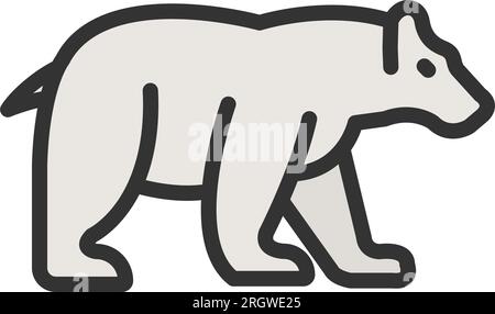 Polar Bear Icon image. Suitable for mobile application. Stock Vector