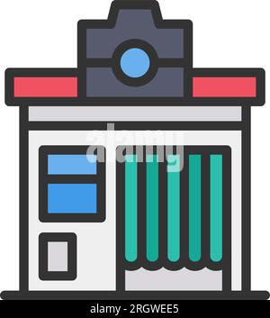 Photo Booth Icon image. Suitable for mobile application. Stock Vector