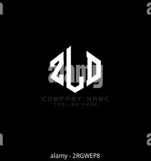 ZLD letter logo design with polygon shape. ZLD polygon and cube shape ...
