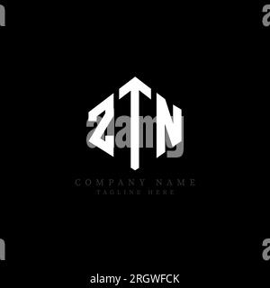 ZTN letter logo design with polygon shape. ZTN polygon and cube shape ...