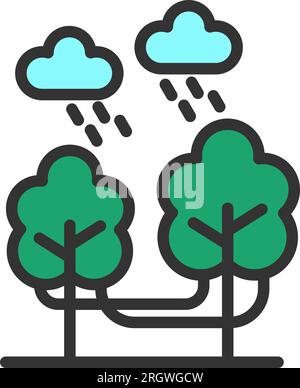 Rainforest Icon image. Suitable for mobile application. Stock Vector
