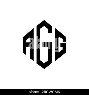 AGG letter logo design with polygon shape. AGG polygon and cube shape ...