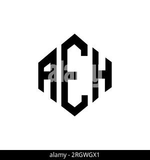 AEH letter logo design with polygon shape. AEH polygon and cube shape logo design. AEH hexagon vector logo template white and black colors. AEH monogr Stock Vector