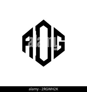 ADG letter logo design with polygon shape. ADG polygon and cube shape ...