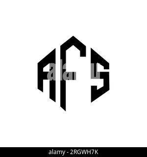 AFS letter logo design with polygon shape. AFS polygon and cube shape logo design. AFS hexagon vector logo template white and black colors. AFS monogr Stock Vector