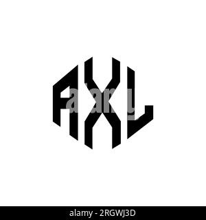 AXL letter logo design with polygon shape. AXL polygon and cube shape ...