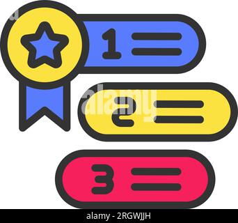Ranking Icon image. Suitable for mobile application. Stock Vector
