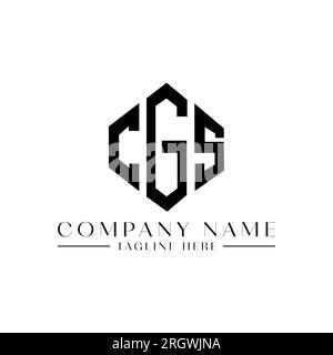 CGS letter logo design with polygon shape. CGS polygon and cube shape logo design. CGS hexagon vector logo template white and black colors. CGS monogr Stock Vector