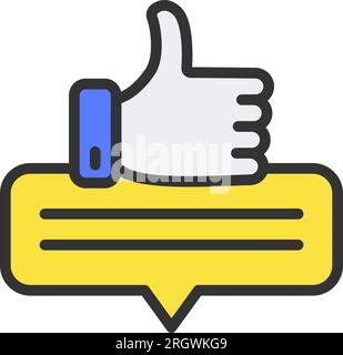 Right Feedback Icon image. Suitable for mobile application. Stock Vector