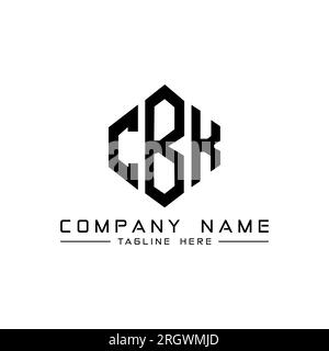CBK letter logo design with polygon shape. CBK polygon and cube shape logo design. CBK hexagon vector logo template white and black colors. CBK monogr Stock Vector