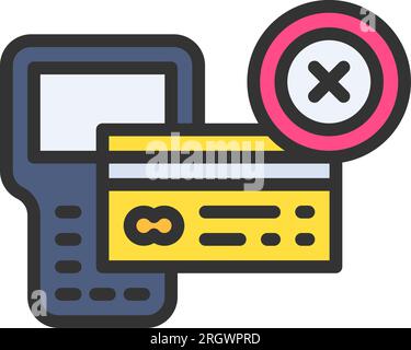 Rejected Icon image. Suitable for mobile application. Stock Vector