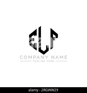 ELF letter logo design with polygon shape. ELF polygon and cube shape ...