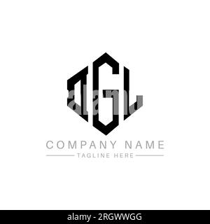 DGL letter logo design with polygon shape. DGL polygon and cube shape logo design. DGL hexagon vector logo template white and black colors. DGL monogr Stock Vector