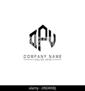 DPV letter logo design with polygon shape. DPV polygon and cube shape ...