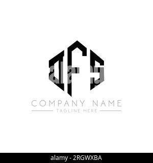 DFS letters creative logo with hexagon Stock Vector