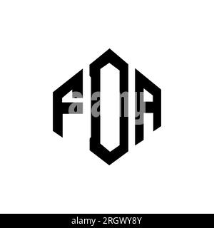 FDA letter logo design with polygon shape. FDA polygon and cube shape ...