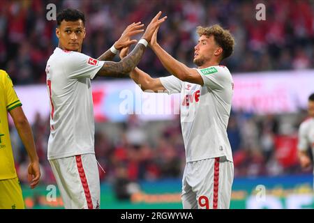 COLOGNE, GERMANY - 5 August, 2023: Luca Waldschmidt, Davie Selke. The friendly match 1. FC. Koeln vs FC Nantes Stock Photo