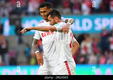 COLOGNE, GERMANY - 5 August, 2023: Davie Selke, Sargis Adamyan. The friendly match 1. FC. Koeln vs FC Nantes Stock Photo