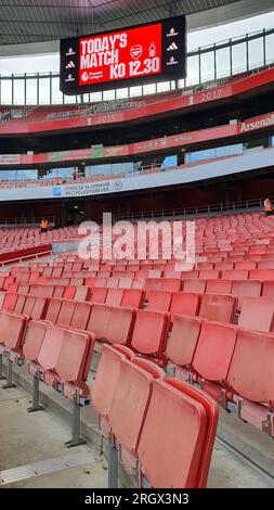 London, UK. 12th Aug, 2023. Pre-match at the Arsenal v Nottingham Forest EPL match, at the Emirates Stadium, London, UK on August 12, 2023. Credit: Paul Marriott/Alamy Live News Stock Photo