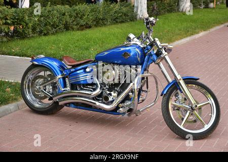 Moscow, Russia - May 18. 2023. the Motorcycle Harley-Davidson outdoor Stock Photo