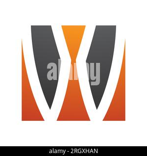 Orange and Black Square Shaped Letter T Icon on a White Background ...