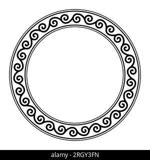 Two bold wavy lines forming a black circle frame. Circle frame