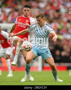 Ryan Yates of Nottingham Forest tackles Lewis Miley of Newcastle United ...