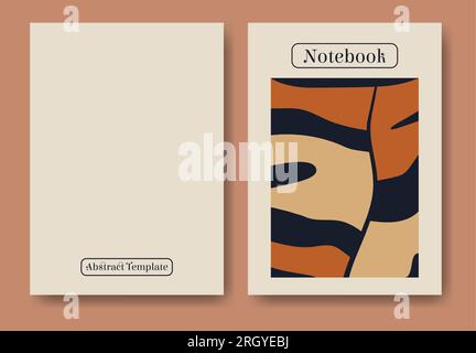 Minimalistic notebook cover illustration. Flourish style decor Stock Vector