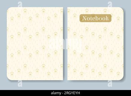 Mystical eyes notebook cover decoration Stock Vector