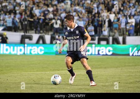 Avellaneda, Buenos Aires, Argentina. 18th. October 2013. Rodrigo de Paul in action during the match between Racing Club and Velez Sarsfield. Credit: F Stock Photo