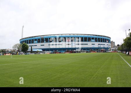 Avellaneda, Buenos Aires, Argentina. 10th. November 2013. Panoramic view of Presidente Peron Stadium of  Racing Club with the new look. Credit: Fabide Stock Photo