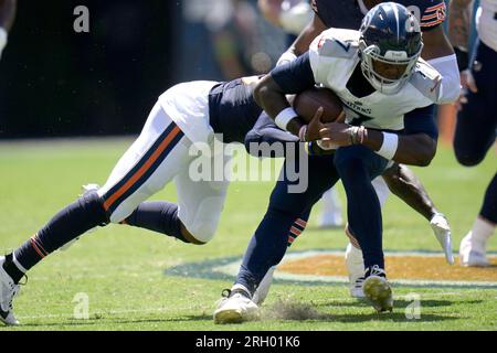 Chicago Bears safety A.J. Thomas (21) runs after the ball during an NFL  preseason football game against the Cleveland Browns, Saturday Aug. 27, 2022,  in Cleveland. (AP Photo/Kirk Irwin Stock Photo - Alamy