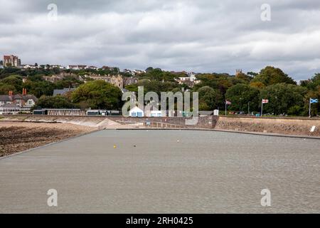 Clevedon Marine Lake the world's largest sea water infinity pool Stock Photo